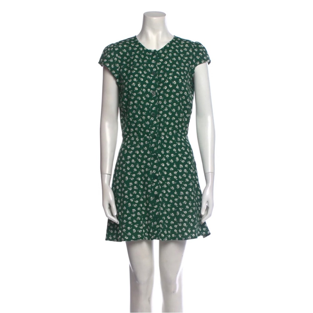 Reformation Green Floral Dress, size 10
